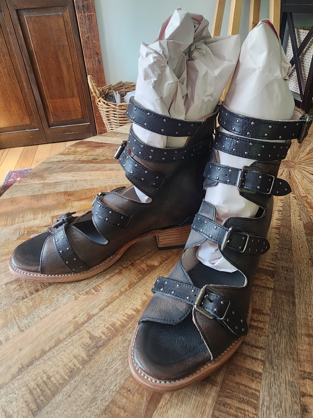 freebird Gunnar Multi-Buckle Strappy Sandals (Altered)
